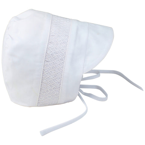 Feltman Brothers White Boys Smocked Baby Bonnet Newborn 0-3 M & 6-9 M