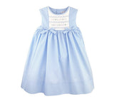 Petit Ami Baby Girls Blue Polka Dot Smocked Dress 12 18 24 Months