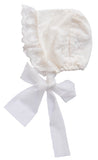 Haute Baby Girls Ivory White Lace Layette Bonnet Newborn