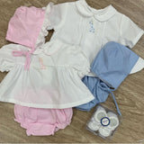 Petit Ami Girls White & Pink Giraffe Classic 3pc Diaper Set in Newborn 3 6 Months with Hat