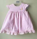 Will'beth Baby Girls Pink Open Back Ruffle 2pc Dress with Bloomers 3 6 9 Months