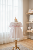 Petit Ami Girls Pink Polka Dot Smocked Dress & Bloomers Newborn 3 6 9 Months