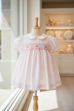 Petit Ami Girls Pink Polka Dot Smocked Dress & Bloomers Newborn 3 6 9 Months