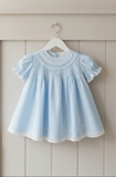 Feltman Brothers Baby Girls Blue Lace Vintage Dress 3 6 9 Months