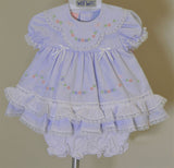 Will'beth Girls Lavender Heirloom Lace 2 piece Dress Preemie Newborn 3 6 9 Months