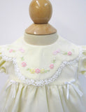Will'beth Girls Yellow Ruffle Heirloom Lace 2pc Frilly Dress Preemie Newborn
