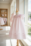Feltman Brothers Pink Hand Smocked Baby Girls Infant Bishop Dress 12 18 24 Months