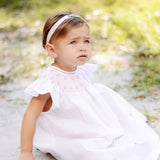 Feltman Brothers Pink Smocked Baby Girls Infant Bishop Dress 12 18 24 Months