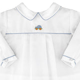 Petit Ami Baby Boys Classic Blue Gingham Car Layette Diaper Set Newborn 3 6 9 Months