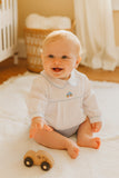 Petit Ami Baby Boys Classic Blue Gingham Car Layette Diaper Set Newborn 3 6 9 Months