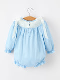 Christmas Nativity Smocked Baby Girls Bubble Romper 3 6 9 12 18 24 Months
