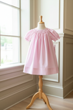 Petit Ami Girls Pink Gingham Smocked Bishop Dress with bloomers 3 6 9 12 18 24 Months