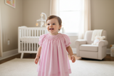 Petit Ami Girls Pink Gingham Smocked Bishop Dress with bloomers 3 6 9 12 18 24 Months