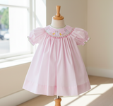 Petit Ami Pink Bunny Smocked Bishop Dress Baby Girls 3 6 9 12 18 24 Months
