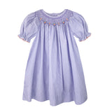 Petit Ami Baby Girls Purple & Orange Gingham Bishop Smocked 2 piece Dress 3 6 9 12 18 24 Months 2T 3T 4T