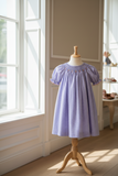 Petit Ami Baby Girls Purple & Orange Gingham Bishop Smocked 2 piece Dress 3 6 9 12 18 24 Months 2T 3T 4T