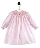 Petit Ami Girls Pink Heart Long Sleeve Smocked Bishop Dress 3 6 9 12 18 24 Months 2T 3T 4T