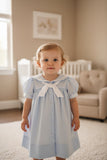 Petit Ami Blue Girls Sailor Nautical Classic Batiste Dress & Bloomers  12 18 24 Months