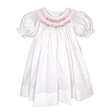 Petit Ami Baby Girls Pink Polka Dot Smocked Bishop Dress & Bloomers 12 18 24 Months