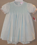 Petit Ami Mint Smocked Bodice with Lace Dress 3 6 9 Months Baby Girls