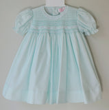 Petit Ami Girls Mint Green Lace Smocked Dress with bloomers 3 6 9 12 18 24 Months