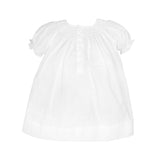 Petit Ami Girls White Bishop Smocked 2pc Baby Dress Daygown Christening Preemie Newborn