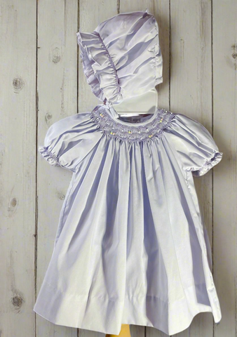 Petit Ami Girls Lavender Purple Bishop Smocked 2pc Baby Dress Daygown Preemie & Newborn 3 6 9 months Newborn Petit Ami Girls Lavender Purple Bishop Smocked 2pc Baby Dress Daygown Preemie & Newborn 3 6 9 months Newborn