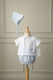 Petit Ami Baby Boys Classic Train Diaper Set with Hat in Newborn 3 6 9 Months