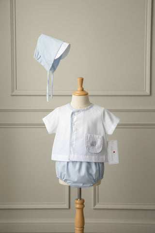 Petit Ami Baby Boys Classic Train Diaper Set with Hat in Newborn 3 6 9 Months