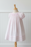 Petit Ami Baby Girls Pink Bishop Smocked Dress 3 6 9 12 18 24 months
