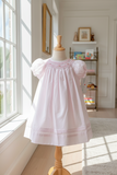 Petit Ami Girls Pink Bishop with Pearls Smocked Dress 3 6 9 12 18 24 months