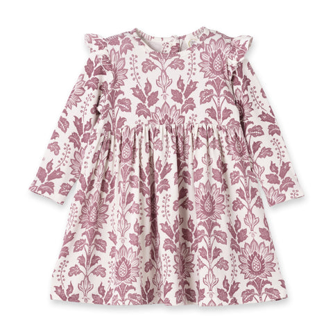 Floral Tapestry Twirl Dress-Bamboo Baby Girl