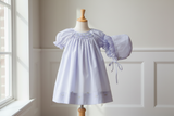 Petit Ami Girls Lavender Multi Smocked Bishop Dress Daygown Newborn