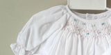 Petit Ami Baby Girls White Multi Smocked Bishop Dress 3 6 9 Months