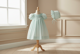 Petit Ami Girls Mint Smocked Bishop Daygown Dress Newborn
