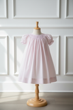 Petit Ami Girls Pink Pearl Bishop Smocked Dress 3 6 9 12 18 24 Months