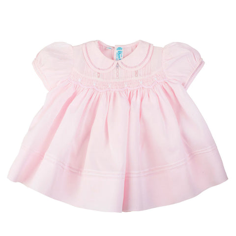 Feltman Brothers Baby Girls Pink Heirloom Lace Pintuck Dress Newborn