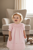 Feltman Brothers Baby Girls Pink Heirloom Smocked Bishop Lace Infant Dress 3 6 9 12 18 24 Months