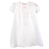 Petit Ami Girls White Classic Pintuck Heirloom Daygown Newborn