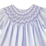 Petit Ami Baby Girls Lavender Purple Bishop Wave Smocked Dress 12 18 24 Months