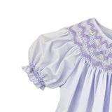 Petit Ami Baby Girls Lavender Purple Bishop Wave Smocked Dress 12 18 24 Months