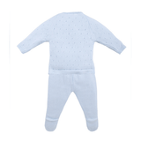 Minutus from Spain 100% Cotton Baby Girls or Boys Unisex Blue Knit Pant Set Preemie Newborn