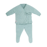 Minutus from Spain 100% Cotton Baby Girls or Boys Unisex Mint Green Knit Pant Set Preemie Newborn