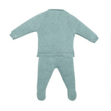 Minutus from Spain 100% Cotton Baby Girls or Boys Unisex Mint Green Knit Pant Set Preemie Newborn