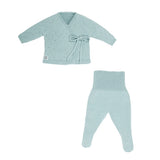 Minutus from Spain 100% Cotton Baby Girls or Boys Unisex Mint Green Knit Pant Set Preemie Newborn