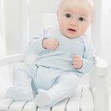Magnolia Baby Baby Boys Soft Pima Cotton Blue Smocked Footie Longall Preemie Newborn 3 6 9 Months (Copy)