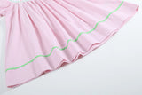 Lil Cactus Girls Pink Stripe Bunny Smocked Bishop Dress 3 6 9 12 18 24 Months 2T 3T