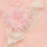 Haute Baby Girls Pink Petite Chic Lace Soft Knit Daygown Dress Newborn