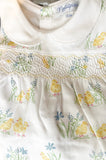 Nellapima Luxurious Baby Girls Chick Print Pima Cotton Smocked Bubble Romper Newborn 0 3 Months