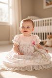Haute Baby Girls Vintage Inspired Floral Emmie Layette Daygown Dress Newborn